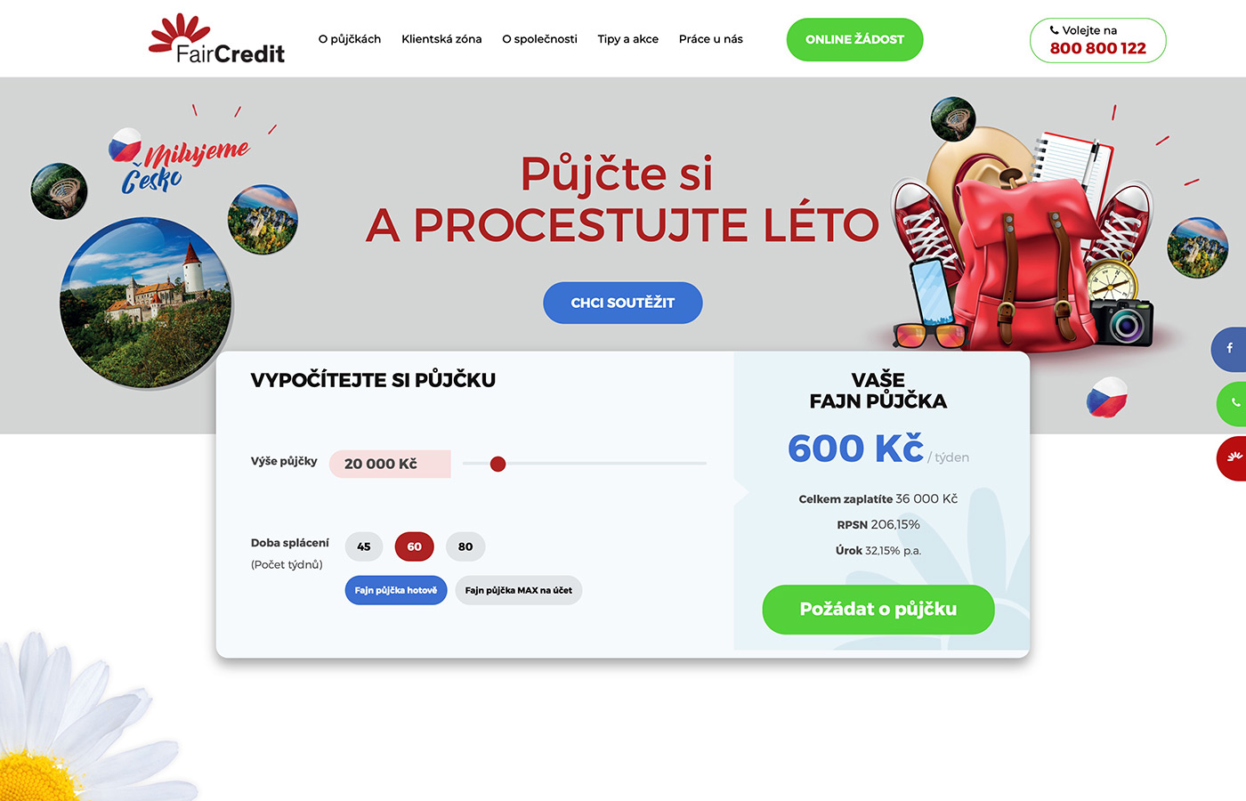 Webové stránky https://www.faircredit.cz