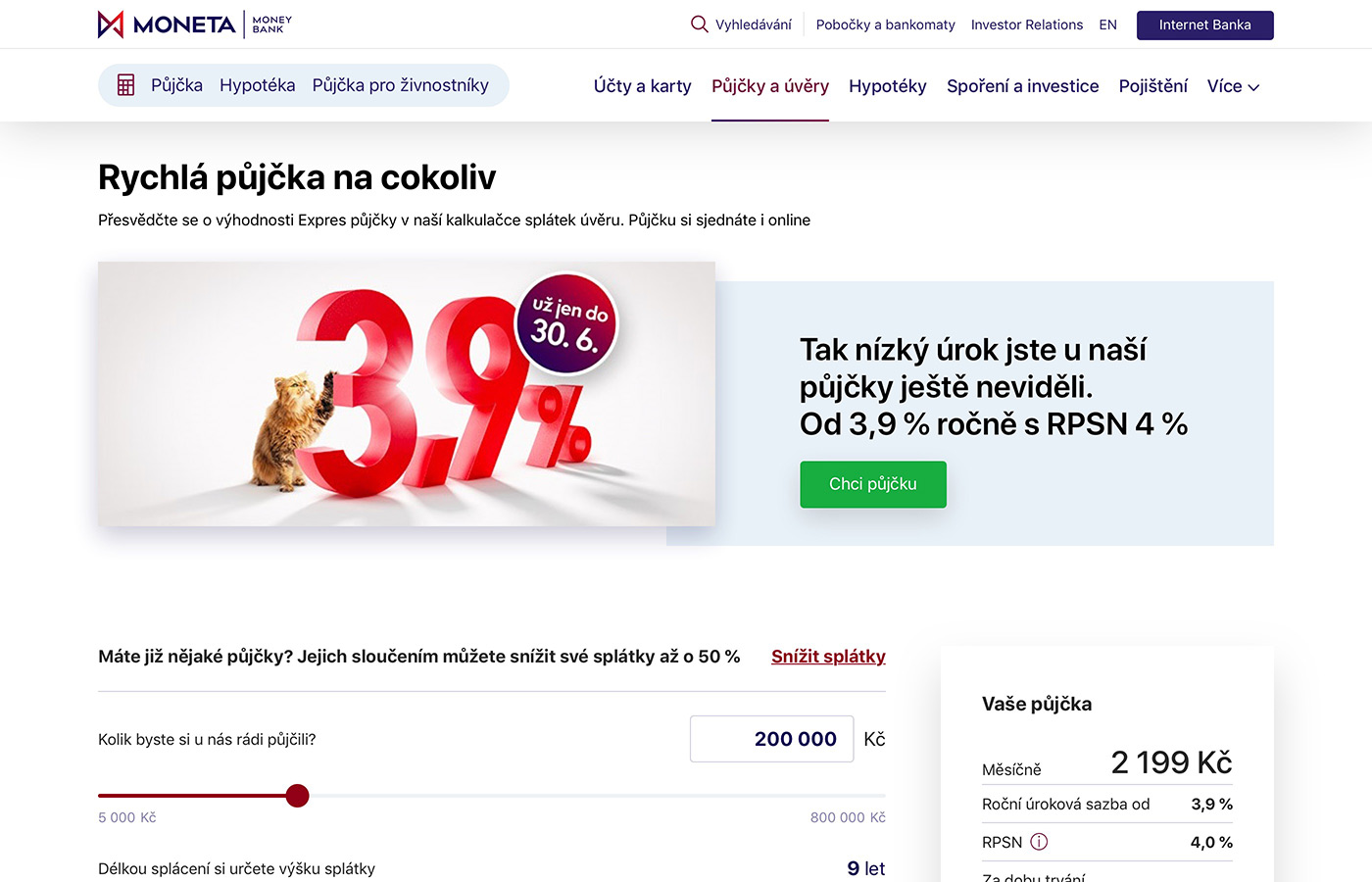 Webové stránky https://www.moneta.cz/pujcky-a-uvery/pujcka-na-cokoliv