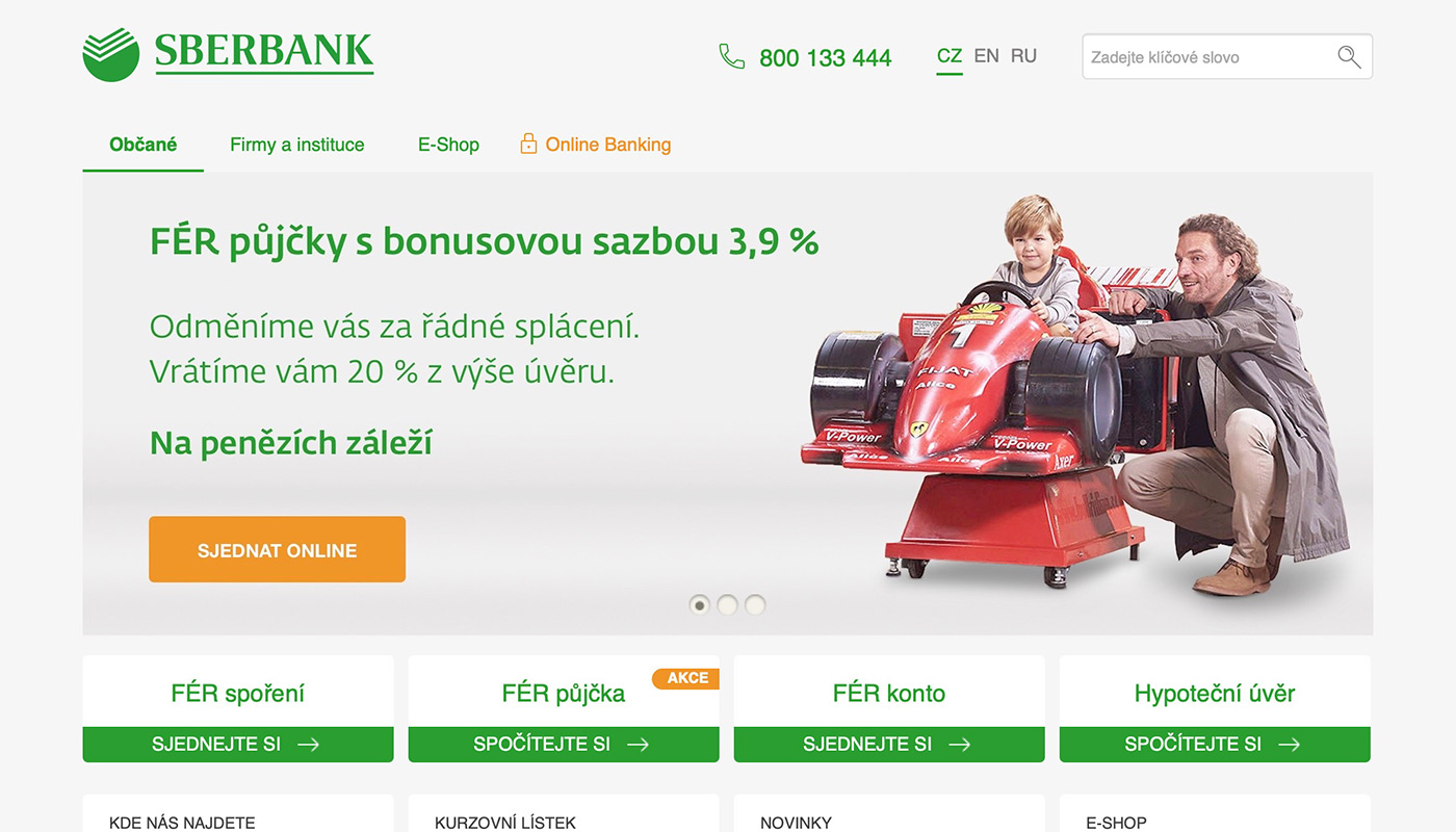 Webové stránky https://www.sberbankcz.cz/obcane/hotovostni-pujcky
